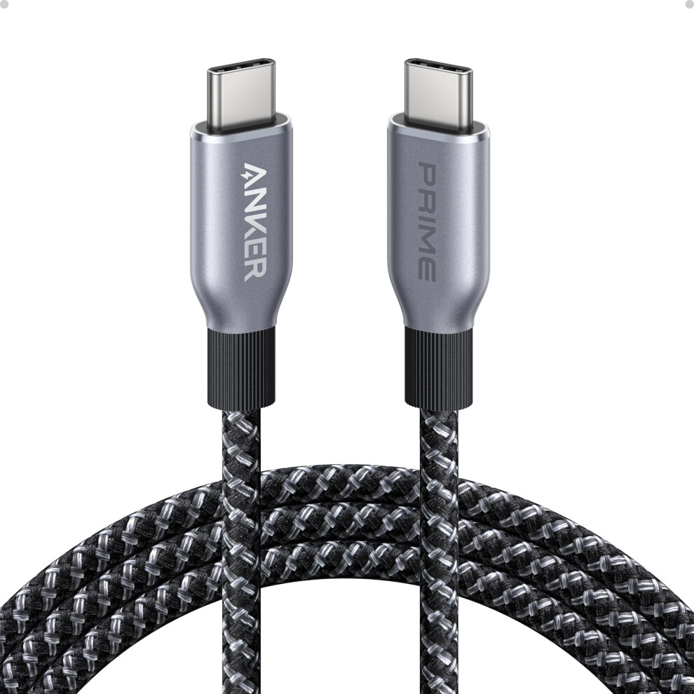 Prime USB C to USB C Cable, 240W 6 ft Fast Charging USB C Cable, Upcycled-Braided Nylon with High Durability, USB 2.0 Cable for iPhone 15/15 Pro/15