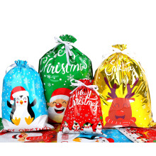 30pcs Christmas Drawstring Gift Bags, Lager Size Xmas Gift Wrapping Goodies Bags