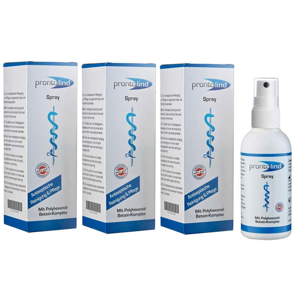 Prontolind Spray 75 Ml - Pack Of 3 - Antibacterial Cleaning And Care Of Piercings