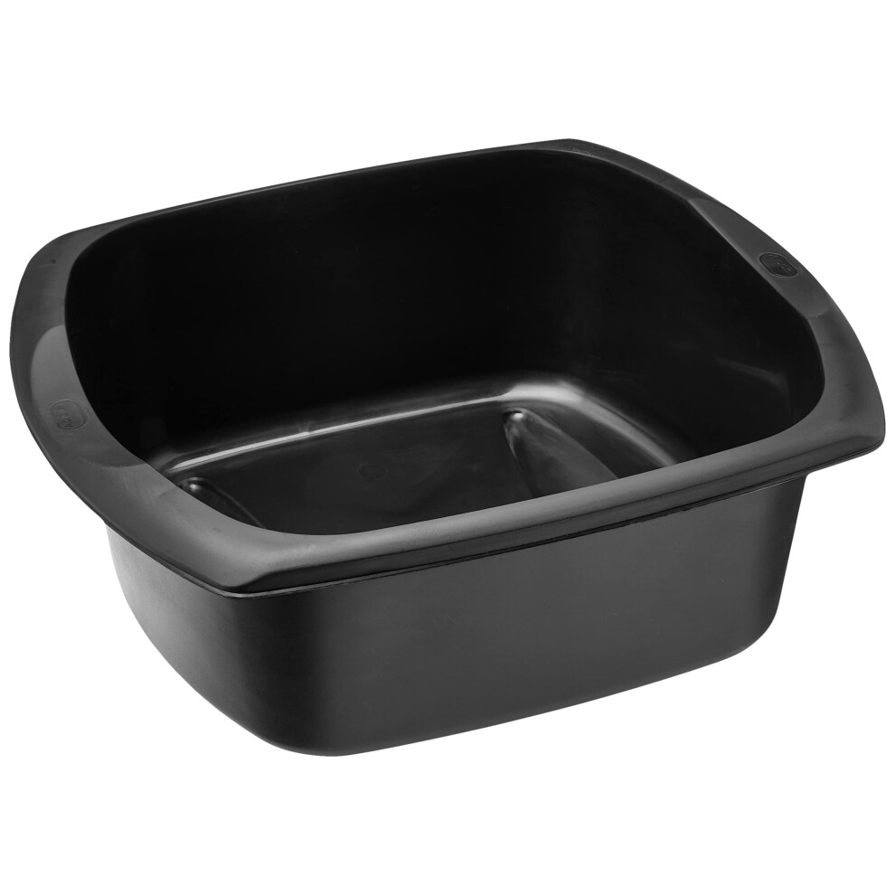 Rectangular Washing Up Bowl, Soft Black, 9.5 Litre