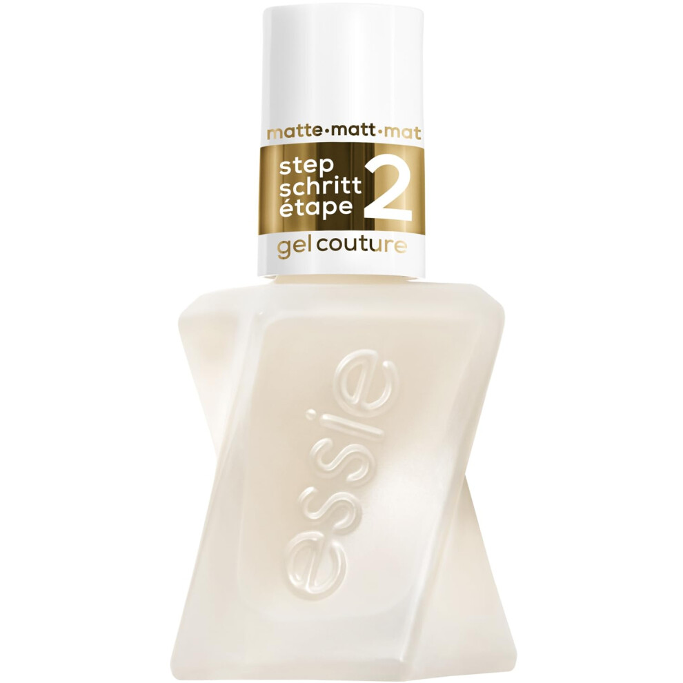Essie Gel-Like Nail Polish, Lasts Up To 15 Days, With Flex.e Gel Technology, No Chipping, Glass-Like Shine, Vegan Formula, Gel Couture, Matte Top Coat, 13.5