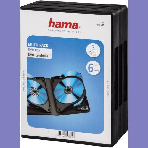 Hama HAMA SCATOLA PER 6 DVD, NERA, CONFEZIONE DA 3 2