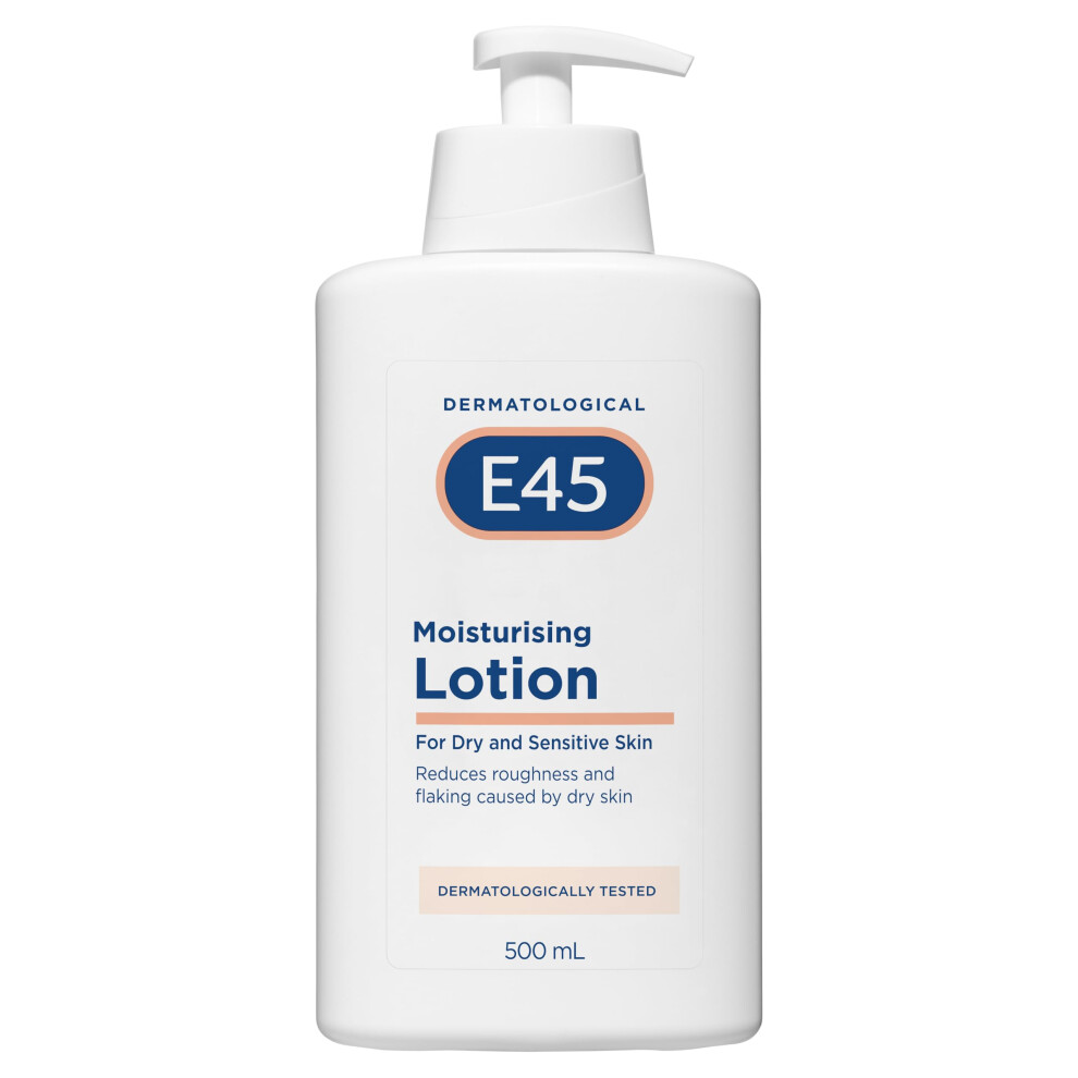 E45 Moisturising Lotion 500Ml Skin Care Pump Action (1 Bottle)