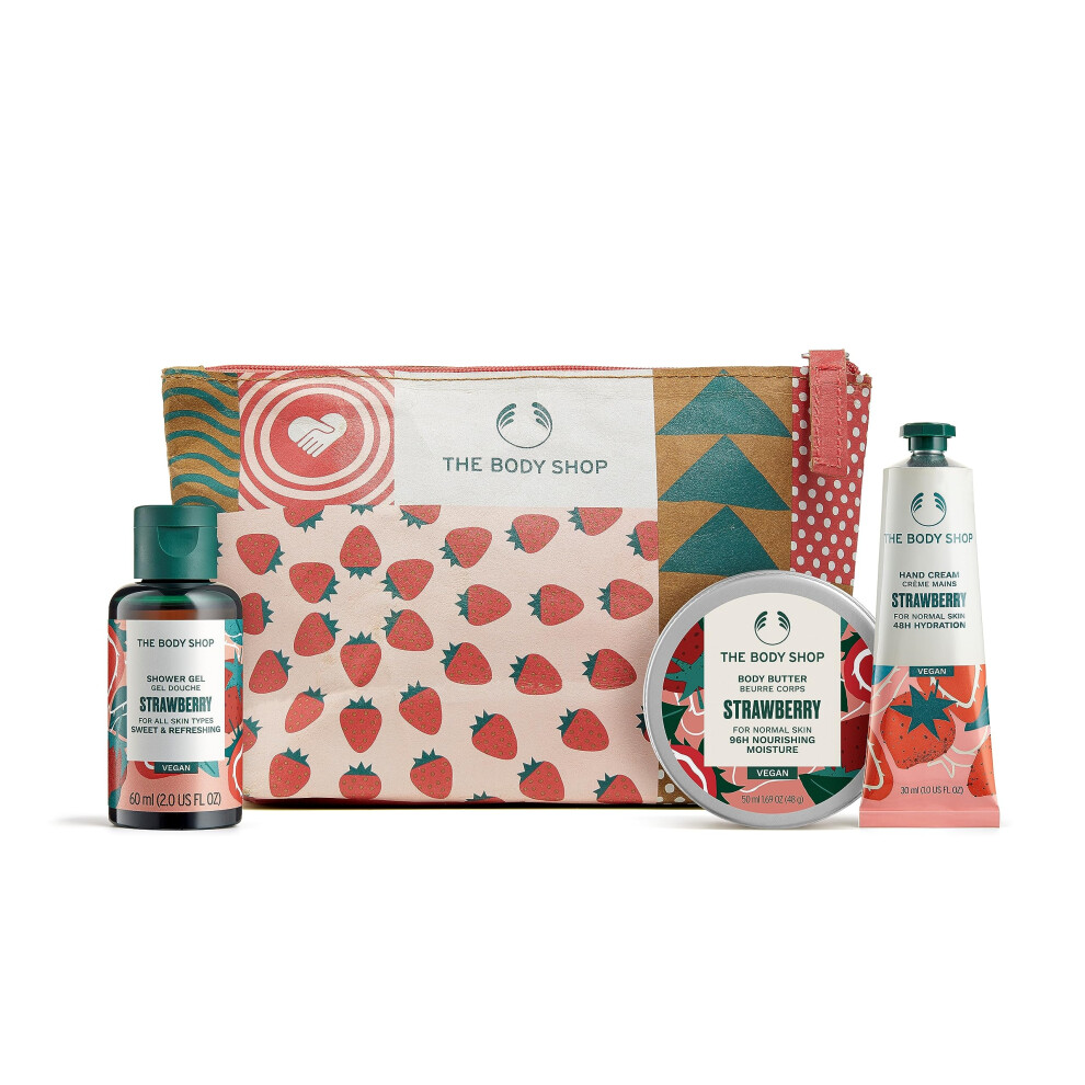Jolly & Juicy Strawberry Mini Gift Vegan shower gel body butter 3-Piece Set
