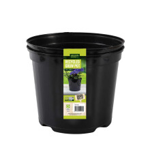 7.5 Litre N203 Round Container Pot (Pack of 2), Black