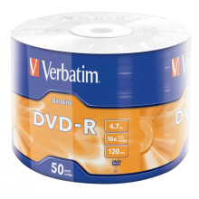 DVD-R - Verbatim - 4.7GB - 16X - Hoge kwaliteit - Verlengde levensduur