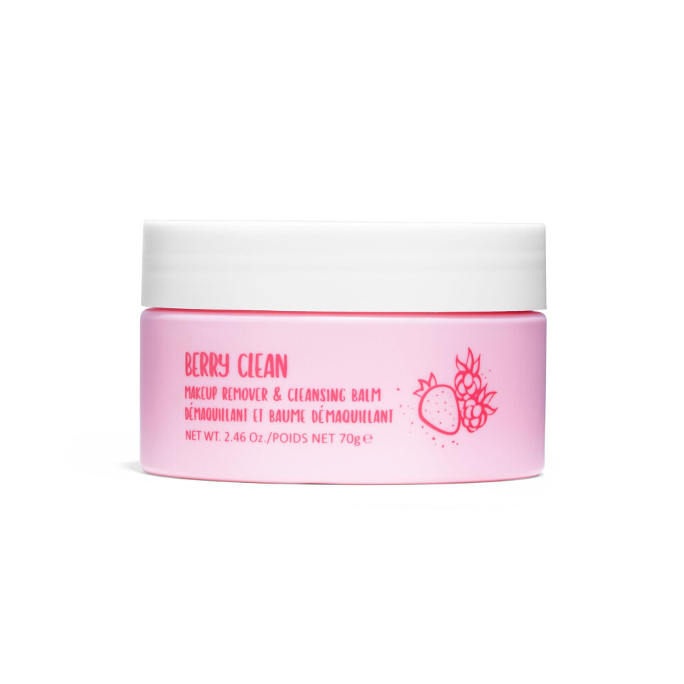 Berry Clean Face Cleansing Balm - Makeup Remover Melt With Fruit Extract - Clean Oil Free Skin