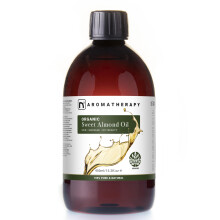 Organic Sweet Almond Oil 450ml - for Skin, Hair, Massage, Nails, Cuticles, Ears, Face, Body - Natural Skin Care, DIY Beauty, Soap Making