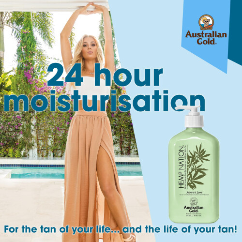Australian Gold compatible - Hemp Nation Agave & Lime Tan Extender Body Lotion 535 ml 2