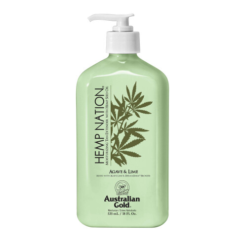 Australian Gold compatible - Hemp Nation Agave & Lime Tan Extender Body Lotion 535 ml