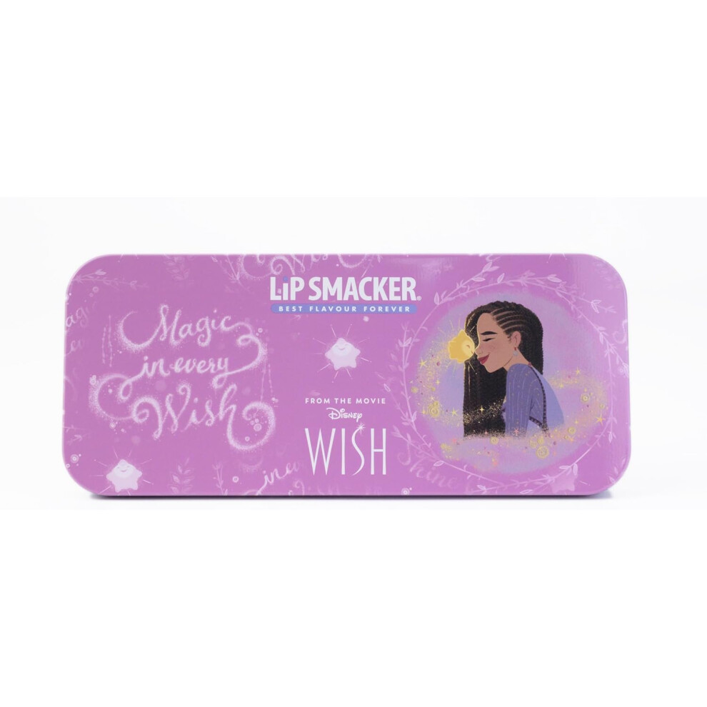 Lip Smacker Wish Lip & Face Tin, Kids Makeup Set With Disney Wish-Inspired Lip Gloss And Shimmer Creams In Different Shades, Applicators Included, Disney Princess
