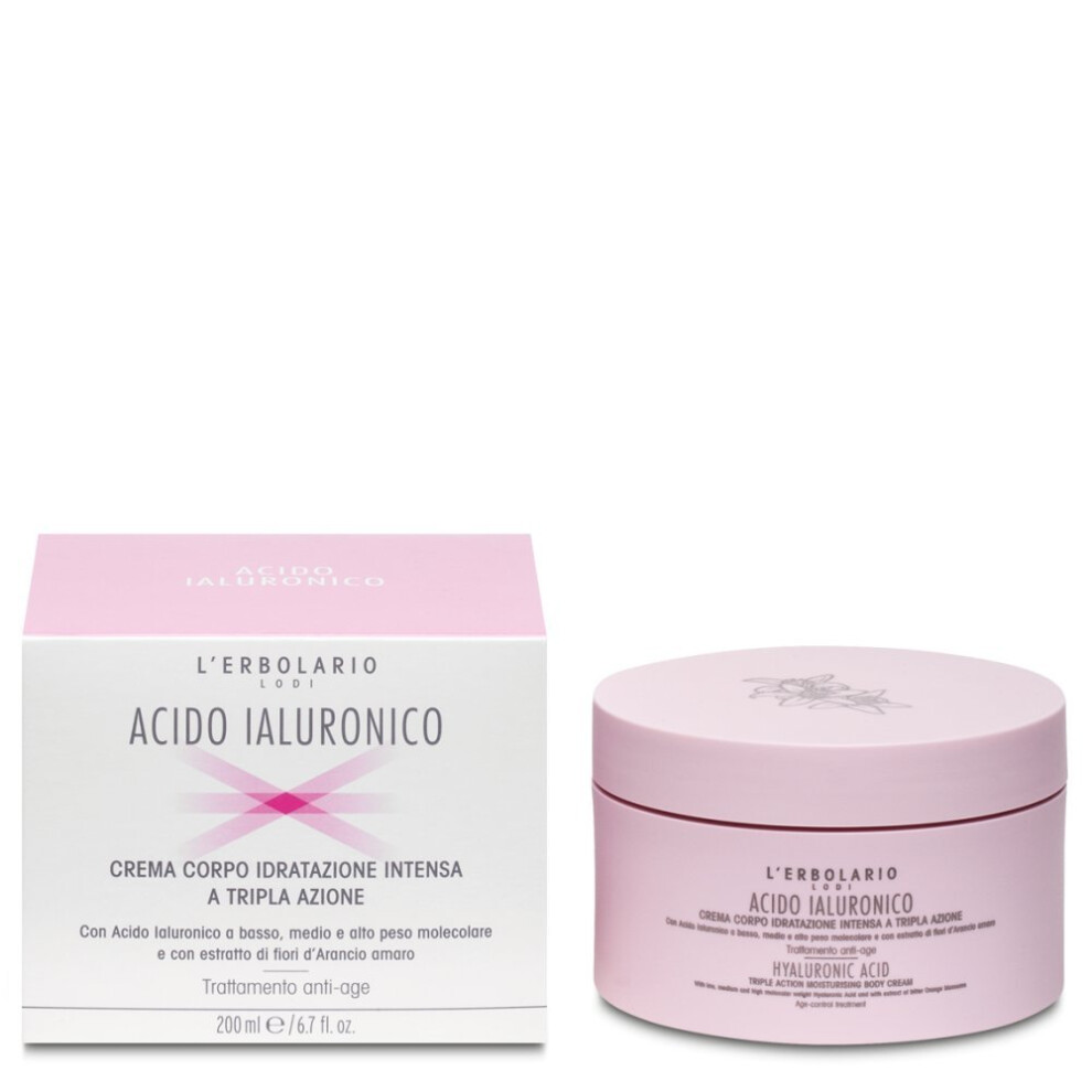 L'erbolario Cream Hyaluronic Acid Body Intensive Moisturising Triple Action 200 Ml
