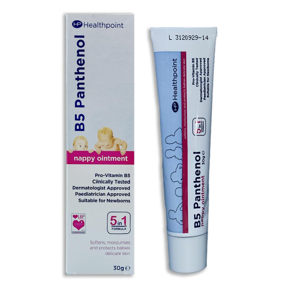 B5 Panthenol Nappy Cream, Softens, Moisturises and Protects, Breathable Barrier Helps Prevent Nappy Rash, Pro Vitamin B5, Dermatologist and