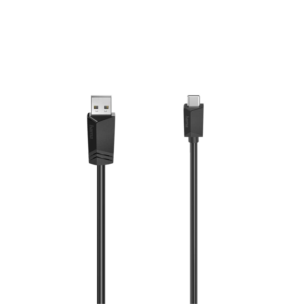 200632 USB C Cable, USB A Male to USB C Male, USB 2.0, 480 Mbps, 1.5 m, black