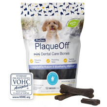 20 Mini Dental Bones for Small Dogs Tartar, Plaque & Bad Breath Remover, Improves Overall Oral Health, Vegetable Fusion and Blueberry