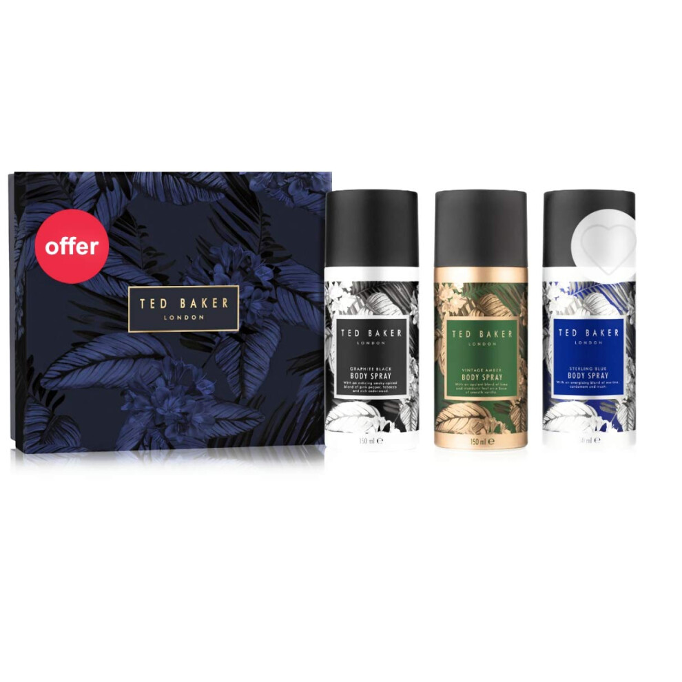 Mens Brockley Body Spray Trio Gift Set