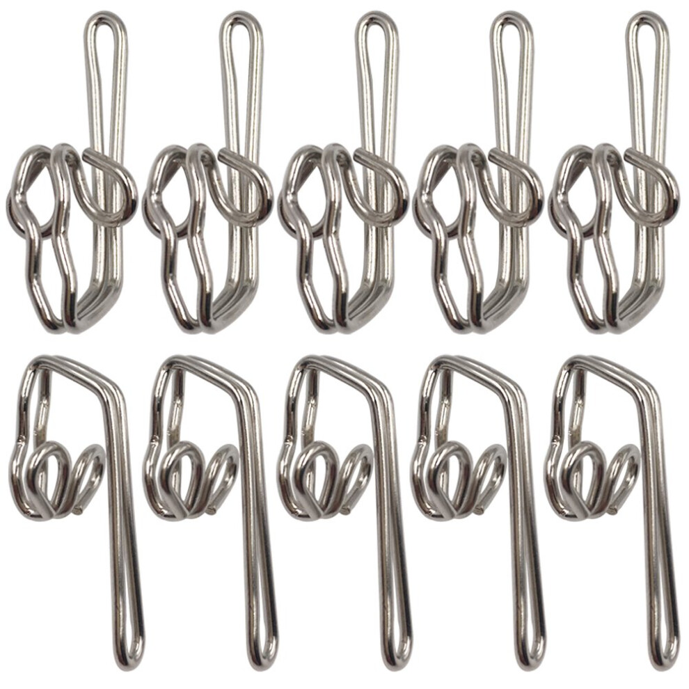100 Pack Metal Curtain Header Tape Drapery Hooks, Silver-image-OPC-PFSRNN9-NEW