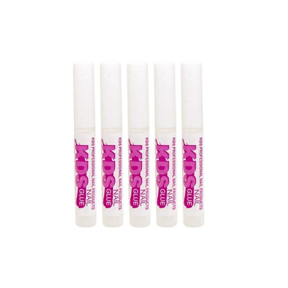 Kds 5 Pcs Nail Tip Glue - Adhesive Super Bond For Acrylic Nails Tips - 0.07 Oz For Each Glue