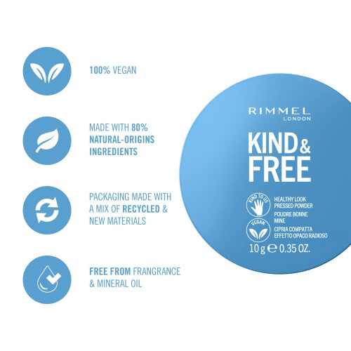 Rimmel Kind + Free Natural Finish Pressed Powder, Medium 030 1