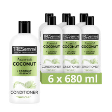 Nourish Coconut Conditioner with coconut essence for hydrated, soft & smooth hair 6x 680 ml