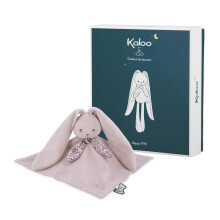 - Lapinoo - Pink Bunny Comforter - Baby Plush - Square: 30 x 30 cm - Bi-Material Ultra-Soft Viscose and Corduroy - Gift Box - 0 Months +, K218002