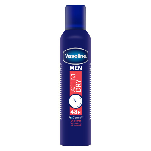 Vaseline Men Active Dry 48h 250ml