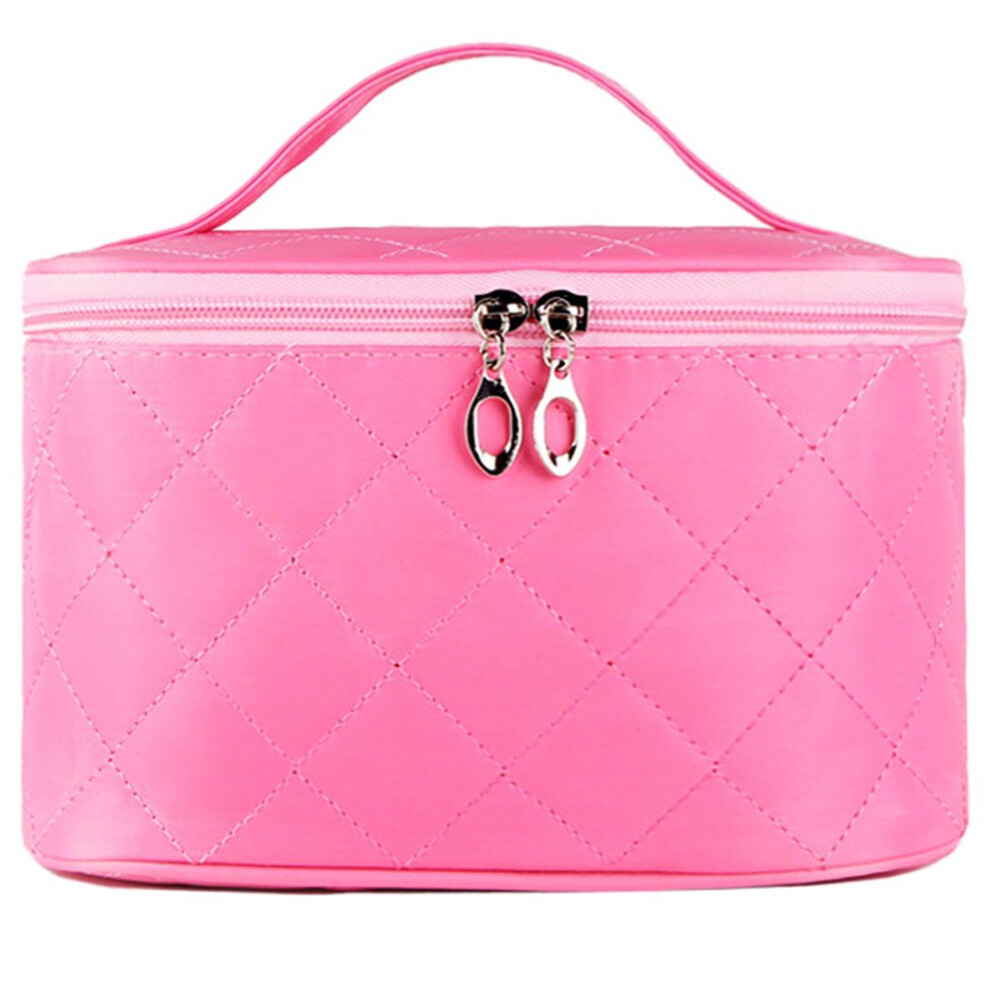 Lady Women Cosmetic Makeup Bag Waterproof Travel Toiletry Organizer (Pink)