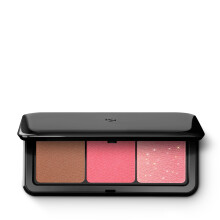 KIKO Milano Multi Finish Trio Blush & Bronzer Palette 03 | Ansigtspalet med 1 bronzer og 2 rdme i matte og metalliske finish