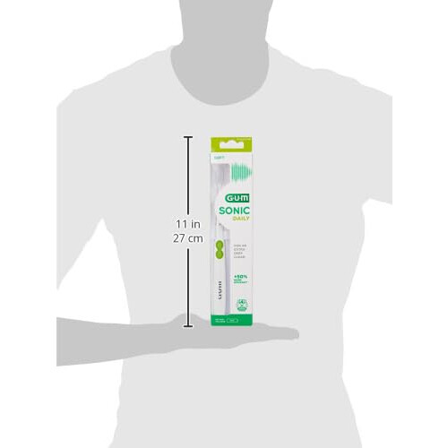 Gum Sonic Daily Battery Powered White Brush 2