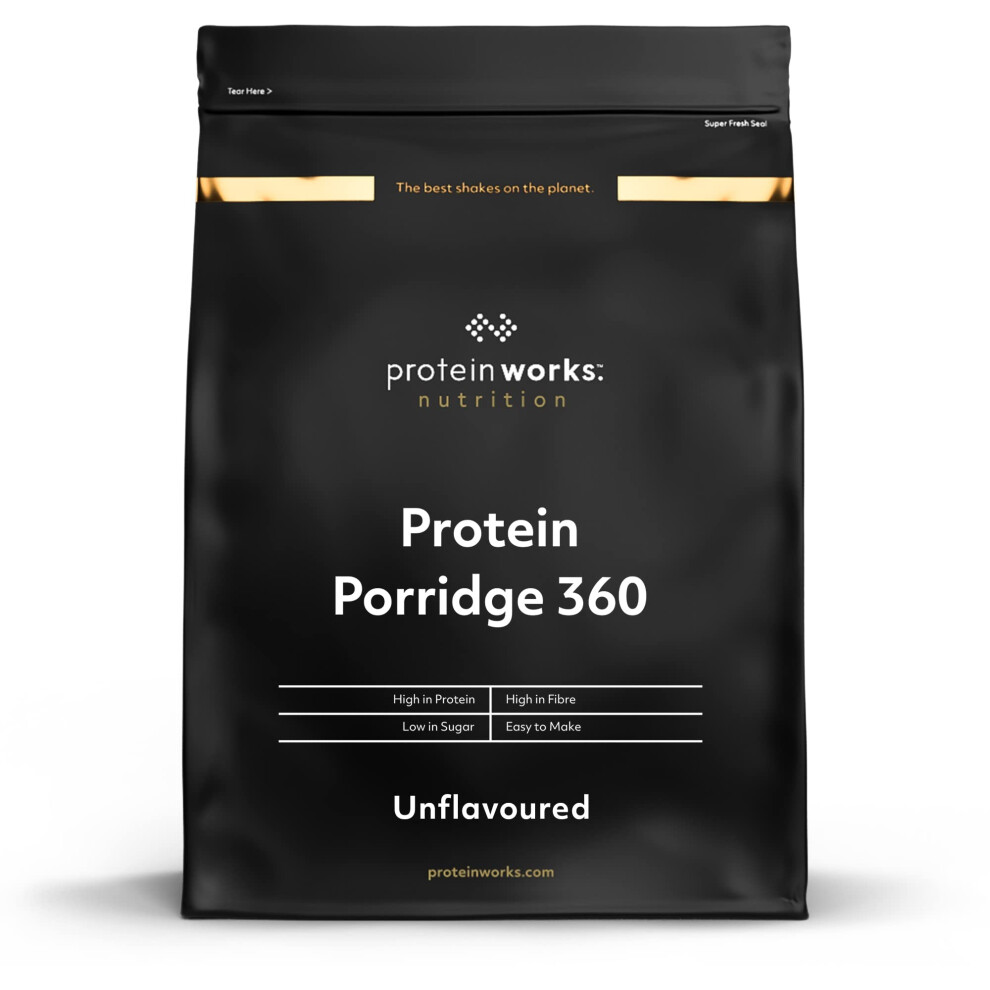 Protein Works - Protein Porridge 360 High Protein, Low Sugar Breakfast Added Vitamins Low Gi, Wholegrain Oats High Fibre 26 Servings Apple & Cinnamon