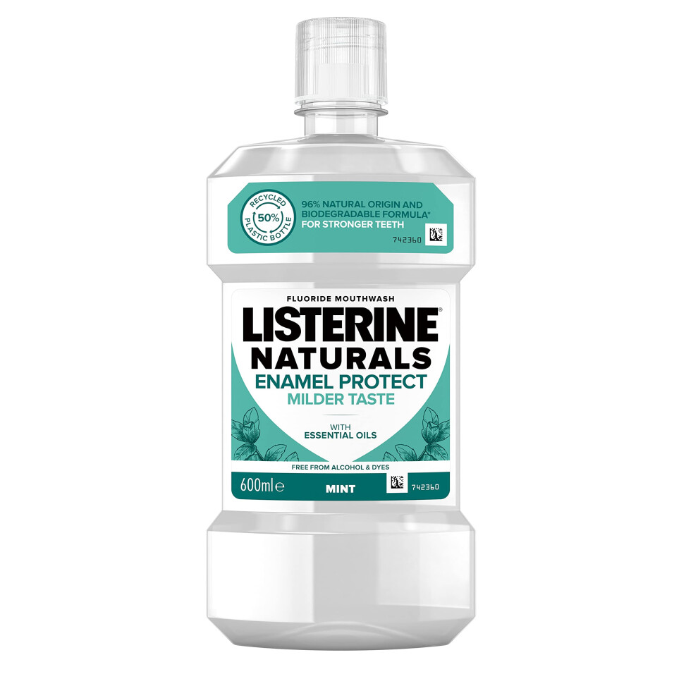 Naturals Enamel Protect Mouthwash, 600 ml, Dye Free