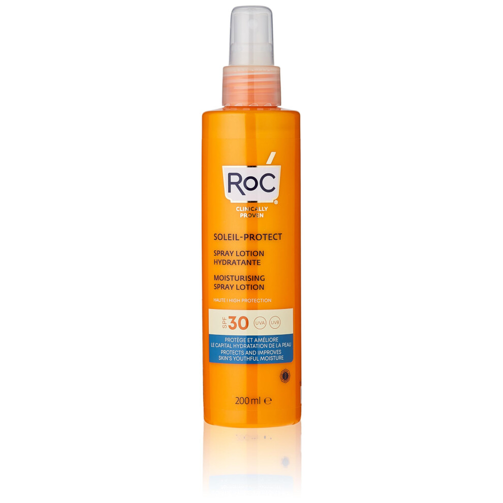 - Soleil-Protect Moisturising Spray Lotion SPF 30 - Broad-Spectrum Sun Protection for Body - Non-Greasy & Water-Resistant Sunscreen - High UVA/B