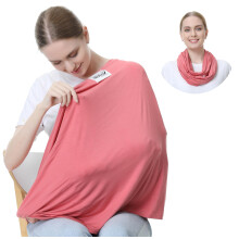 Baby Nursing Cover Breastfeeding Scarf - Soft Fabric - Pink