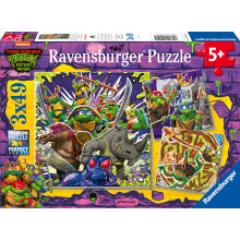 Teenage Mutant Ninja Turtles TMNT Toys - 3x 49 Piece Jigsaw Puzzles for Kids Age 5 Years +