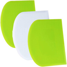 Dough Scraper Bench Scraper for Baking - SURDOCA 3 PCs BPA Free PE Plastic Flexible Bowl Scraper, Sharp Edge & Angles Dough Cutter. Anti-Slip Kitchen
