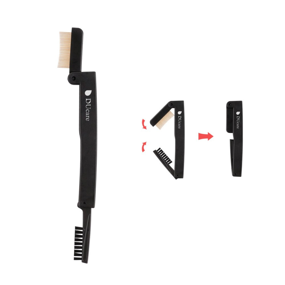 Ducare Eyelash Comb Curlers Folding Makeup Mascara Applicator Eyebrow Grooming Brush Tool 1Pcs
