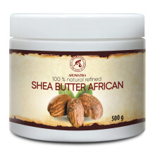 Manteca de Karité Refinada AROMATIKA 500g - 100% Natural para Cuerpo, Cabello y Rostro