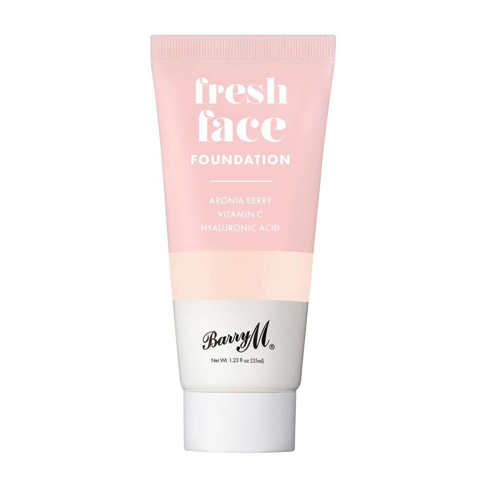 Cosmetics Fresh Face Lightweight Liquid Foundation Infused With Hyaluronic Acid And Vitamin C, Shade 1