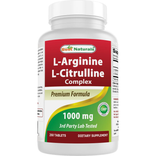 Best Naturals, Complexe L-Arginine, L-Citrulline, 250 Comprimés