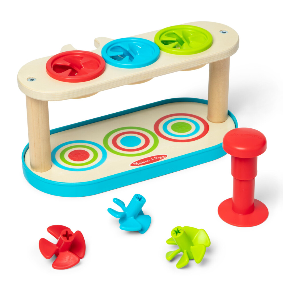 Match & Push Spinning Tops Developmental Skills Toy for Girls and Boys 2+ - FSC Certified