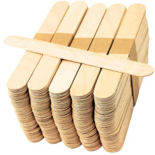 50 Jumbo Lollipop Sticks - Large Wooden Popsicle and Craft Sticks - 150mm x 19mm Natural Wooden Lolly Sticks for Crafting and Plant Labels.