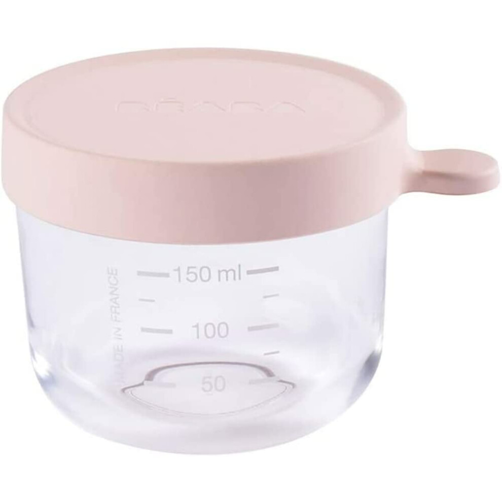 BÃ©aba - Baby Food Storage Container - Glass Conservation Jar - Graduation Measuring Scale - Heat and Thermal Shock Resistant - 150 ml - Made in