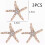 3Pcs Pearl Starfish Rhinestones Hair Clips Mermaid Hair Accessory for Girls Bridal Pearl Hair Clips Hair Pin for Woman and Girl 2
