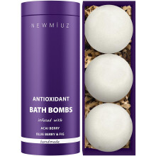 Antioxidant Acai Berry Bath Bombs Blueberry Fig Large Luxury Bubble Bath Bomb Set for Girls Cleanse & Detox Bathbombs Fizzies Relaxation Spa self Care
