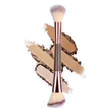 Foundation Makeup Brush, Double Ended Makeup Brush, Blush Brush, Contour Brush, Dense Bristles, Soft Makeup Brush for Foundation Contouring Blush