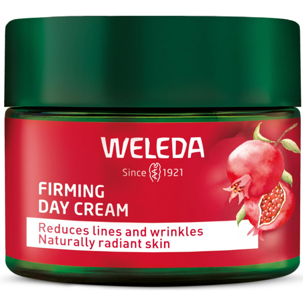 Organic Firming Day Cream - Natural Cosmetics Natural Anti Ageing Face Cream with Pomegranate Seed Oil & Maca Peptides Moisturising Cream Reduces