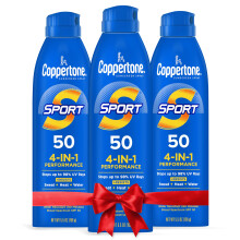 Coppertone Sport Sonnencreme Spray SPF 50, Wasserfest, 5,5 Unzen, 3er Pack (Verpackung kann variieren)