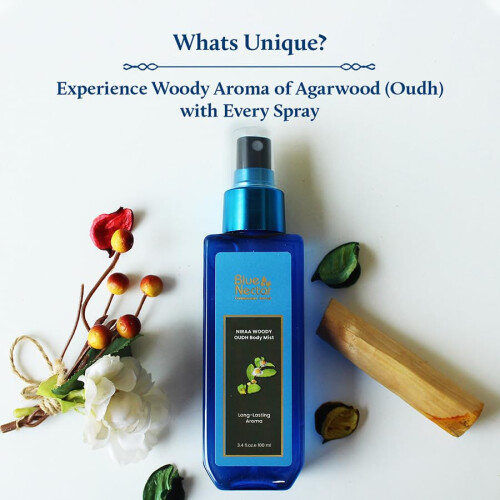 Blue Nectar Niraa træagtig Oudh kropsmist hydrerende langvarig duft (100 ml) 1