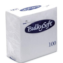 100 PCS BULKY SOFT White Paper Napkins 24CM X 24CM TISSUES Restaurant Catering 2-PLY (1)