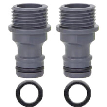 2-Pack 1/2-Inch ABS Male Tap Connectors (BSP) Quick Connectors for Garden Hose